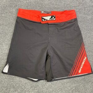 Bad Boy Fundamental Training MMA Shorts Mens Small Black Red Grappling Gym